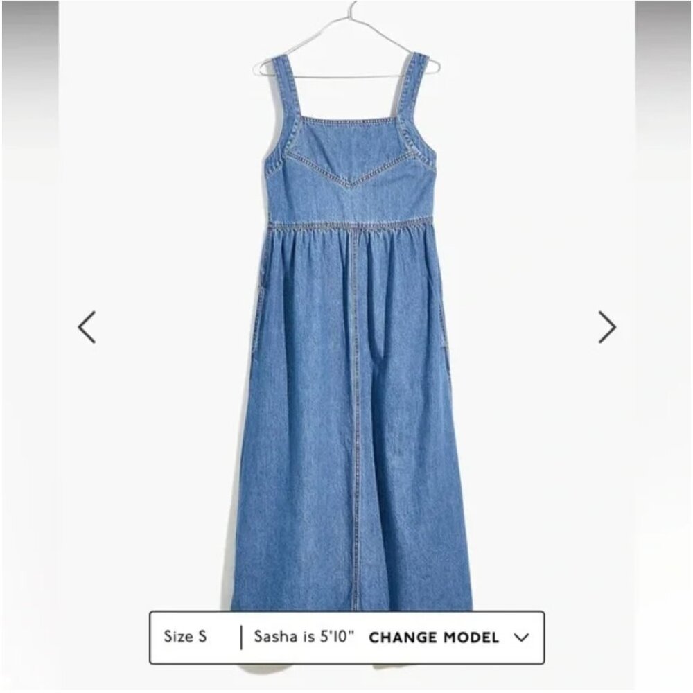 Madewell denim apron midi dress 00